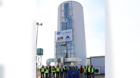 imagen de la estructura que ha acogido el proyecto de agricultura vertical