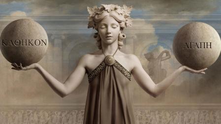 Detalle del cartel de la ópera 'Mitridate, re di Ponto', cuya versión escénica se estrena en el Teatro Real