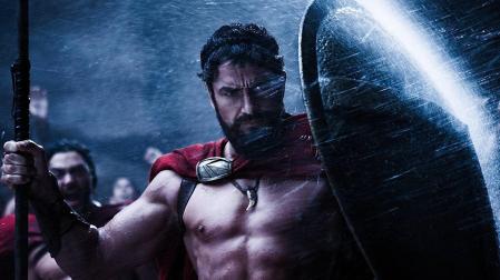 Gerard Butler, el rey Leónidas de Esparta en la película 300