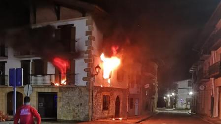 Incendio en vivienda de Lakuntza