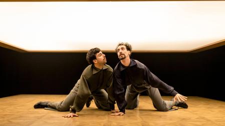 Martxel Rodríguez y Jon López, durante una coreografía