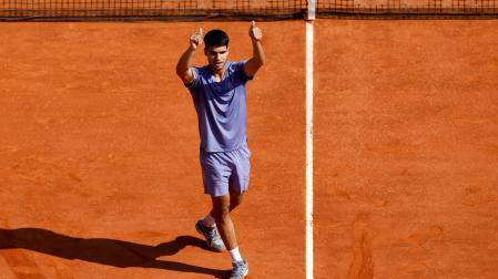 Carlos Alcaraz tras vencer a Daniel Altmaier en Montecarlo