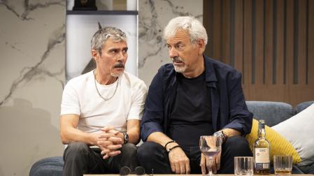 Carlos Sobera (dcha.) y Ángel Pardo interpretan a Alfi y Fideo en 'Inmaduros' 

Reparto
Carlos Sobera
Ángel Pardo
Elisa Matilla
Lara Dibildos
Silvia Vacas
Arianna Aragón

Ficha artística
Autores: Juan Vera y Daniel Cúparo
Adaptación: Juan Luis Iborra y Sonia Gómez
Dirección: Juan Luis Iborra
Ayudante de dirección: José Warletta
Diseño de escenografía: Asier Sancho
Dirección técnica: El Plan de Backstage
Diseño de iluminación: Ezequiel Nóbili
Diseño de vestuario: Gualter de Sa
Diseño cartelería: Sonia Costa
Producción: Carla Molinari
Producción ejecutiva: Carlos Sobera, Patricia Santamarina, Jesús Cimarro y Diego Romay

Una producción de Arequipa Producciones, Pentación Espectáculos y El Nacional Producciones.

Sinopsis
Alfi y Fideo son amigos de toda la vida pero no pueden ser más diferentes: Alfi es un publicista, separado y con un hijo al que apenas ve, que rehúye de cualquier compromiso afectivo, a excepción de Alexa…su casa inteligente. Fideo, en cambio, es un psiquiatra muy conservador en sus costumbres y afectos, casado hace más de 25 años con su primera novia. Una noche, poco después de separarse de su mujer, Fideo va a ver a Alfie en busca de consuelo. Alfie, para ayudarle -a su manera, obviamente-, arma un plan para presentarle mujeres que lo alejen de la melancolía y la depresión, que Fideo acepta a regañadientes. De este modo, cuatro mujeres reales y una virtual, a través de sus particulares percepciones de la vida y el amor, les van a hacer descubrir el lugar central que las mujeres -lo femenino- han tenido en sus vidas. Inmaduros, además de divertida, nos interpela y nos hace pensar en las nuevas y variadas formas de relacionarnos. Sobre todo a dos personas tan diferentes como Alfi y Fideo, que siguen siendo absurdamente inmaduros. Claro que la suya es una inmadurez diferente, una inmadurez de dos hombres que han pasado los 50 y que por esas vueltas de la vida se verán sorprendidos por fuera de lo imaginable y descubrirán, al final de todo esto, la verdadera fuerza de la amistad.