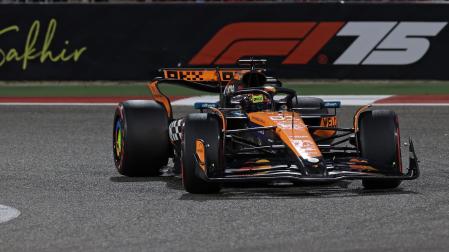 El monoplaza de Piastri, este domingo en el circuito de Sakhir