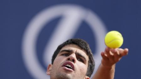 Alcaraz, en su partido en el Conde de Godó ante Ethan Quinn