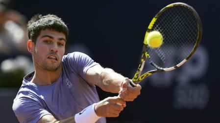 Alcaraz, en el partido ante Laslo Djere en el Barcelona Open Banc Sabadell-Trofeo Conde de Godó