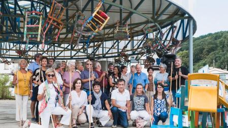 Las personas homenajeadas en el acto de apertura del programa especial.