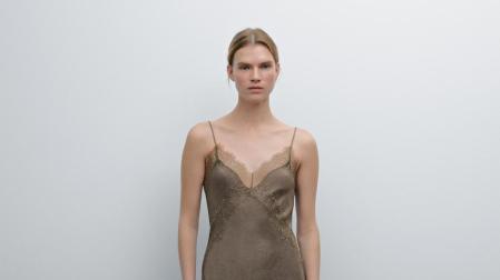Vestido lencero de Massimo Dutti