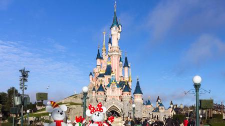 Imagen invernal de Disneyland Paris