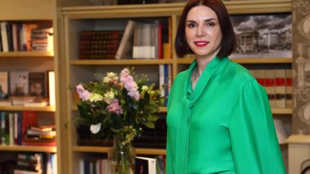 Catalina Guzmán estuvo a comienzos de abril en el Hotel la Perla de Pamplona para presentar su ópera prima, 'Bajo la sombra'