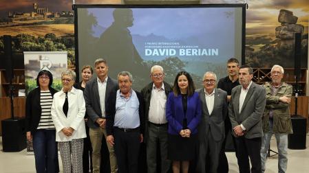 Presentación en Artajona del I Premio Internacional de Periodismo David Beriáin, que busca "mantener vivo el legado del reportero" navarro, asesinado en Burkina Faso en abril de 2021.