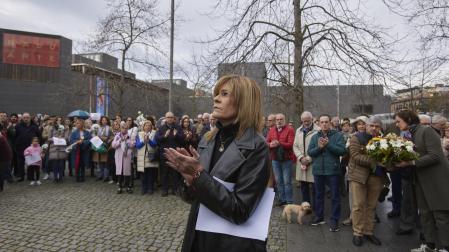 La que fue presidenta de Anvite, Pilar Ollo, en un acto por las víctimas del terrorismo en el año 2023