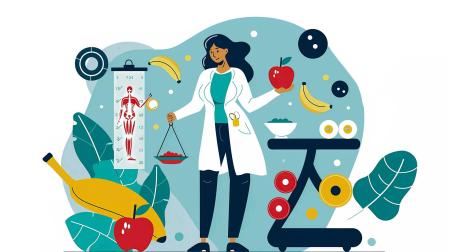 Ilustración de una nutricionista