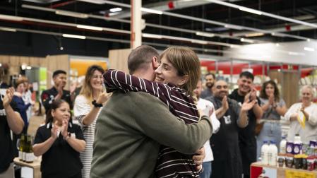 Los premiados de la VIII Semana de la Croqueta de Navarra recogen sus galardones.