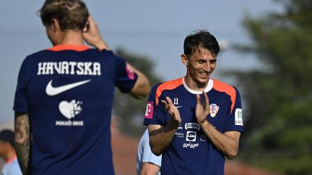 Ante Budimir, este jueves con Croacia