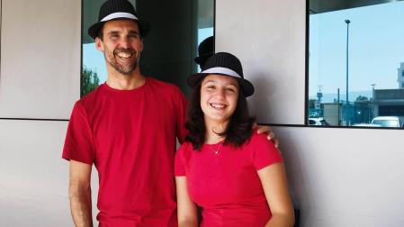 Los pamploneses Egoi Saraldi y Cloe Sintas, tío y sobrino, forman el dúo Pata Punn.