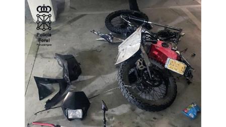 Ciclomotor robado y despiezado para su venta