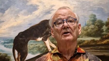 El actor Bill Murray lee un poema junto a la obra de Goya ‘El perro hundido’