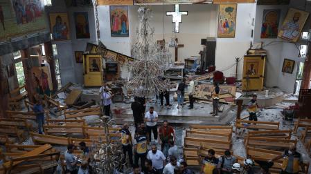 Estado en el que ha quedado la iglesia de San Elías