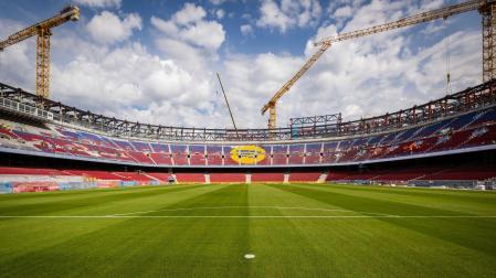Imagen del estado actual de las obras del Camp Nou