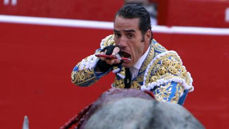 Pepe Moral, durante una corrida de la Feria del Toro de 2019