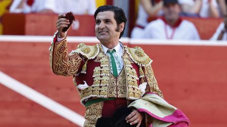Imágenes de la corrida del 9 de julio con toros de Álvaro Núñez para los diestros Morante de la Puebla, Andrés Roca Rey y Tomás Rufo /