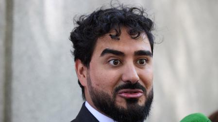 El líder de Se Acabó La Fiesta (SALF) y eurodiputado, Luis 'Alvise' Pérez, al salir de declarar en el Tribunal Supremo