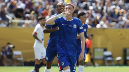 Cole Palmer celebra su primer gol en la final del Mundial de Clubes