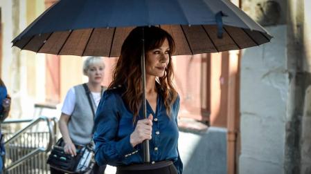 La actriz Catherine Zeta-Jones durante el rodaje en Bilbao de 'Kill Jackie'