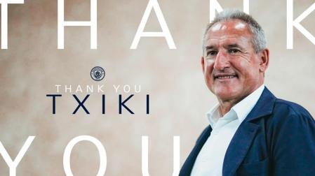 Imagen publicada en redes por el Manchester City dando las gracias a 'Txiki' Begiristain