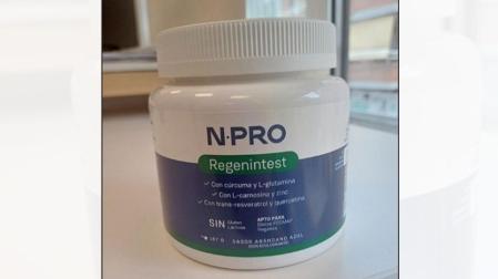 Imagen del complemento alimenticio N-PRO Regenintest sobre el que se ha lanzado una alerta por exceso de zinc