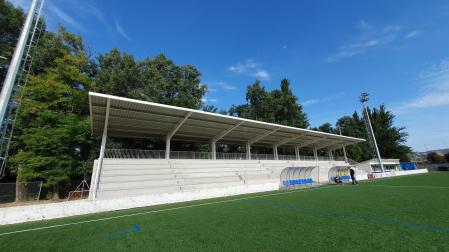 Nuevas gradas del campo de fútbol del Cantolagua de Sangüesa