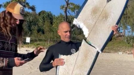 Imagen publicada en redes sociales del surfista atacado