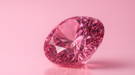 Imagen de un diamante rosa creado por la IA