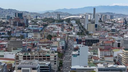 Panorámica de San José, la capital de Costa Rica