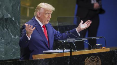 Donal Trump, durante su intervención en la Asamblea de la ONU