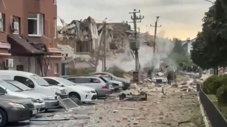 Captura de un video facilitado por el Servicio Estatal de Emergenecias de Ucrania
