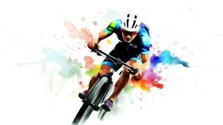 Ilustración de un ciclista de élite