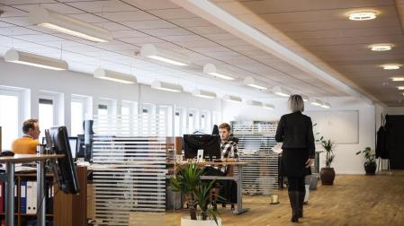 Trabajadores en una oficina