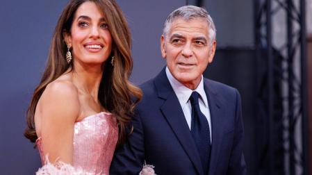 George Clooney y su esposa, la abogada Amal Clooney, en el Festival de Cine de Londres
