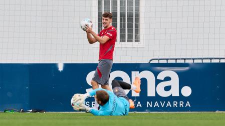 Aimar Oroz, este lunes en Tajonar