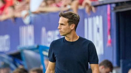 Iñigo Pérez, en su última visita a El Sadar con el Rayo esta temporada