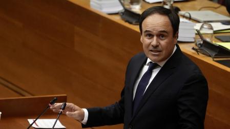 Juanfran Pérez Llorca, durante el debate de investidura