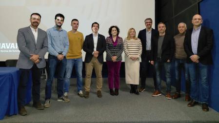 Representantes del Gobierno, entidades locales y asociaciones de Sakana, este jueves en Alsasua
