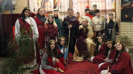 Imagen de una de las escenas del Belén Viviente de Cadreita