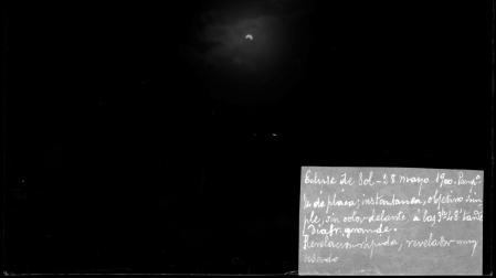 Fotografía tomada en Pamplona durante el último eclipse total de Sol, en 1905