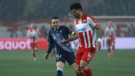 Iago Aspas (Celta), en el partido del Celta ante el Estrella Roja en Belgrado