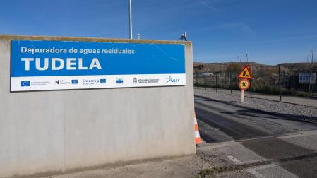 Imagen de la entrada a la depuradora de Tudela