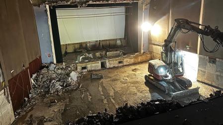 Imagen de los trabajos de reforma integral del antiguo Cine Lux para su conversión en espacio multiusos