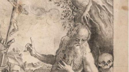Dibujo de San Jerónimo realizado por María Agustina Azcona y Balanza